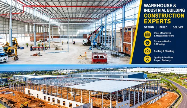 Wataalamu wa Ujenzi wa Maghala na Viwanda - Design Build Kenya - 1