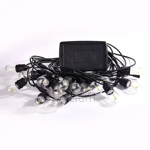 Solar Powered LED Edison String Lights - Outdoor Waterproof