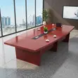 3 Meter Mahogany Executive Modern Boardroom Table - 2
