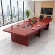 3 Meter Mahogany Executive Modern Boardroom Table - 4