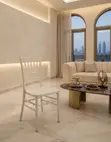 White Armless Dining Chairs for Events & Home - 5