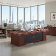 Executive Mahogany Polished 1600mm Modern Office Desk - 3