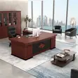 Executive Mahogany Polished 1600mm Modern Office Desk - 4