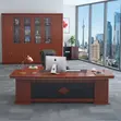 Executive Mahogany Polished 1600mm Modern Office Desk - 5