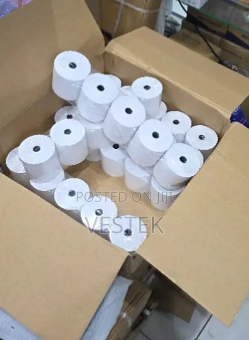 80mm x 80mm Thermal Receipt Paper Rolls - High-Quality White - 1