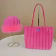 Women's Faux Fur Teddy Tote Bag & Bucket Hat Set - 1