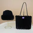 Women's Faux Fur Teddy Tote Bag & Bucket Hat Set - 2