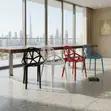 Colored Armless Outdoor Dining Chairs - 4