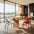 Colored Armless Outdoor Dining Chairs - 5