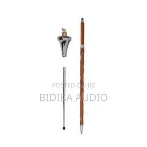 Drum Major Mace - 60 Inch, Gold Plated Lion & Crown Top