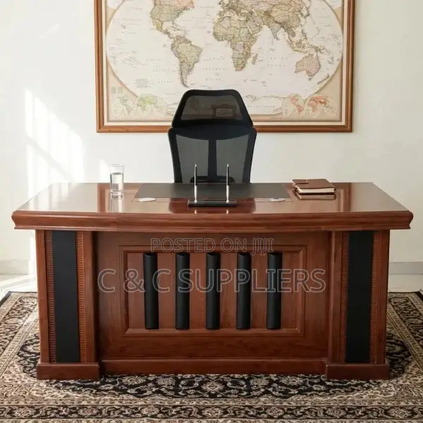 CEO's Mahogany L-Shape Desk - 1600mm - 1