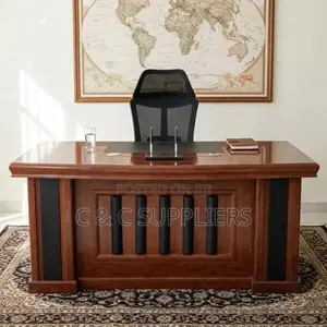 CEO's Mahogany L-Shape Desk - 1600mm