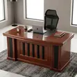 CEO's Mahogany L-Shape Desk - 1600mm - 2