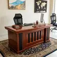 CEO's Mahogany L-Shape Desk - 1600mm - 3