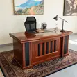 CEO's Mahogany L-Shape Desk - 1600mm - 4