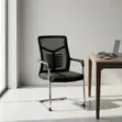 Ergonomic Office Guest Chair with Armrest - 3