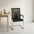 Ergonomic Office Guest Chair with Armrest - 4