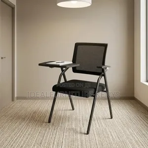 Foldable Mesh Office Chair with Writing Pad