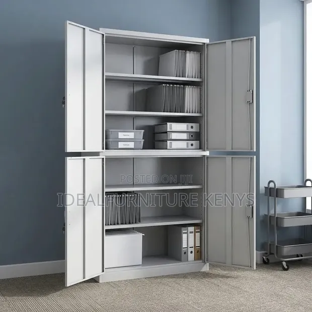 Full Height Metallic Filing Cabinet - Grey - 1