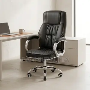 Black Leather Boss Task Chair