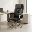 Black Leather Boss Task Chair - 1