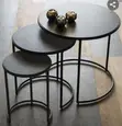 Marble Top Nesting Tables - Space Saving - 3