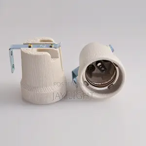Indoor/Outdoor AC 220V E27 Screw Porcelain Bulb Holder