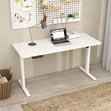 White Electric Height-Adjustable Standing Desk - 1