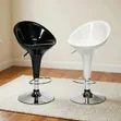 Modern Plastic Bar Stools with Chrome Base - 1