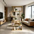 Wooden Panel 5-Tier Bookshelf - 5