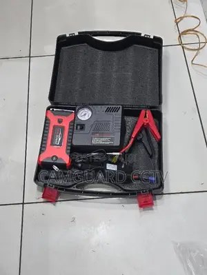 High Power 4-in-1 Car Jump Starter Kit with Air Compressor & Power Bank
