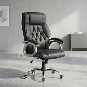 Executive High-Back Leather Office Chair