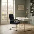 Executive Leather Office Chair with Sled Base - 2