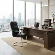 Executive Leather Office Chair with Sled Base - 5