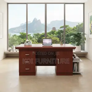 120cm Modern Mahogany Home Office Desk - Red