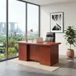 120cm Modern Mahogany Home Office Desk - Red - 4