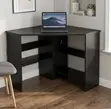 Home Office Computer Corner Desk - Black - 1