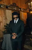 Men's Double Breasted Suit - Coffee Brown - 2