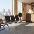 Modern 3-Seater Leather Reception Bench - 3