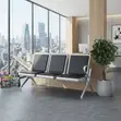 Modern 3-Seater Leather Reception Bench - 4