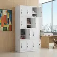 Modern Gray 12-Drawer Lockable Office Cabinet - 3