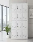 Modern Gray 12-Drawer Lockable Office Cabinet - 4