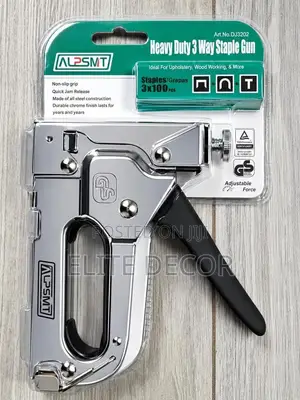 Heavy Duty 3-Way Staple Gun - Manual Stapler