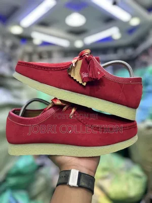 Clarks Original Suede Red Leather Shoes