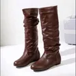 Leather Thigh High Boots - 1