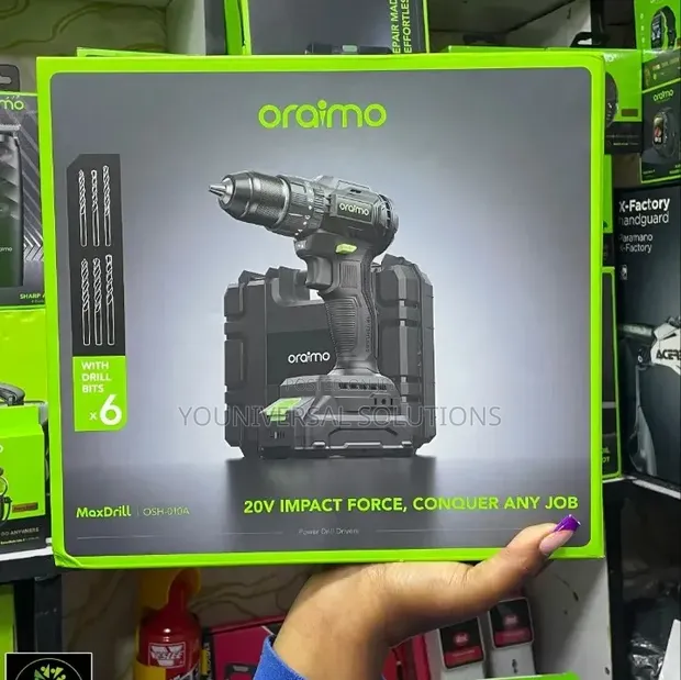 Oraimo MaxDrill OSH-010A 20V Impact Drill with 6 Free Bits - 1
