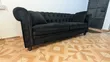 Sofa ya Kifahari Nyeusi ya Chesterfield, 3-Seater - 1
