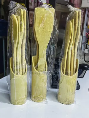 5pc Bamboo Mwiko Cooking Set