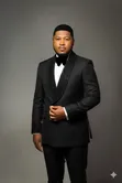 Men's Double Breasted Suit - Tuxedo Black - 1
