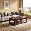Polished Mahogany Executive Coffee Table - 1